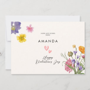 Floral Elegante Moderne schicke Valentinstag Karte