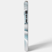 Floral Elegante Modernes Abstraktes blaues Fraktal Case-Mate iPhone Hülle (Rückseite / Links)