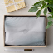 Floral Elegante Modernes Abstraktes blaues Fraktal Seidenpapier (Geschenk)