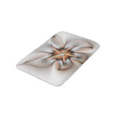 Floral Elegante Modernes Abstraktes Fraktal Badematte (Schrägansicht)