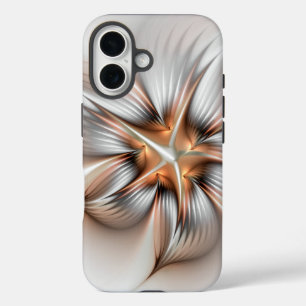 Floral Elegante Modernes Abstraktes Fraktal iPhone 16 Hülle