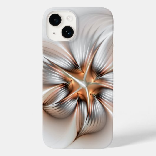 Floral Elegante Modernes Abstraktes Fraktal Case-Mate iPhone Hülle (Rückseite)