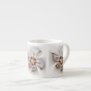 Floral Elegante Modernes Abstraktes Fraktal Espressotasse