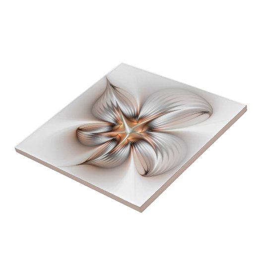 Floral Elegante Modernes Abstraktes Fraktal Fliese (Seite)