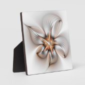 Floral Elegante Modernes Abstraktes Fraktal Fotoplatte (Vorderseite)