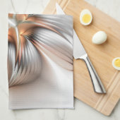 Floral Elegante Modernes Abstraktes Fraktal Geschirrtuch (Viertel Falte)