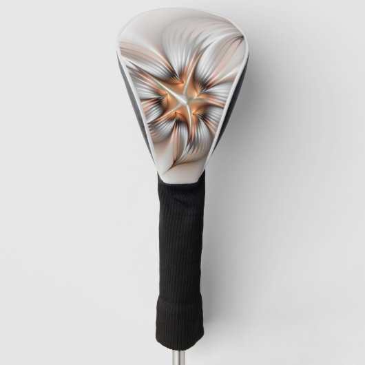 Floral Elegante Modernes Abstraktes Fraktal Golf Headcover (Vorderseite)