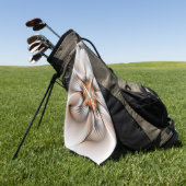 Floral Elegante Modernes Abstraktes Fraktal Golfhandtuch (Gras)