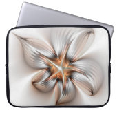Floral Elegante Modernes Abstraktes Fraktal Laptopschutzhülle (Vorderseite)
