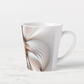 Floral Elegante Modernes Abstraktes Fraktal Milchtasse (Rechts)