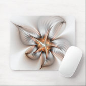 Floral Elegante Modernes Abstraktes Fraktal Mousepad (Mit Mouse)