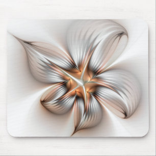 Floral Elegante Modernes Abstraktes Fraktal Mousepad