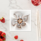 Floral Elegante Modernes Abstraktes Fraktal Serviette (Beispiel)