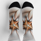 Floral Elegante Modernes Abstraktes Fraktal Socken (Oben)