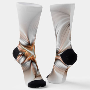 Floral Elegante Modernes Abstraktes Fraktal Socken