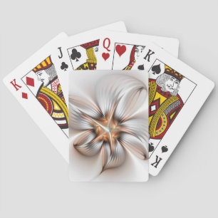Floral Elegante Modernes Abstraktes Fraktal Spielkarten