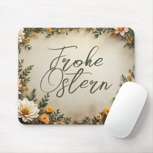 Floral Elegante - Springtime Osterfeiern Mousepad (Mit Mouse)