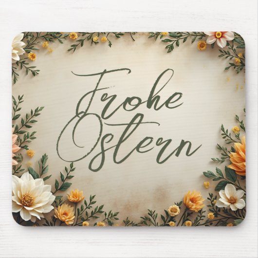 Floral Elegante - Springtime Osterfeiern Mousepad (Vorne)
