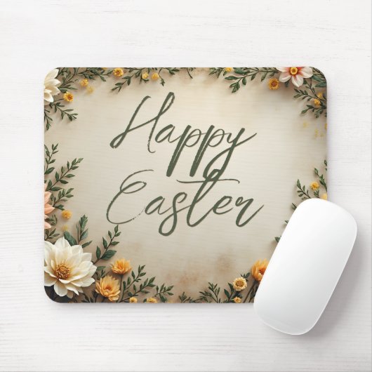 Floral Elegante - Springtime Osterfeiern Mousepad (Mit Mouse)