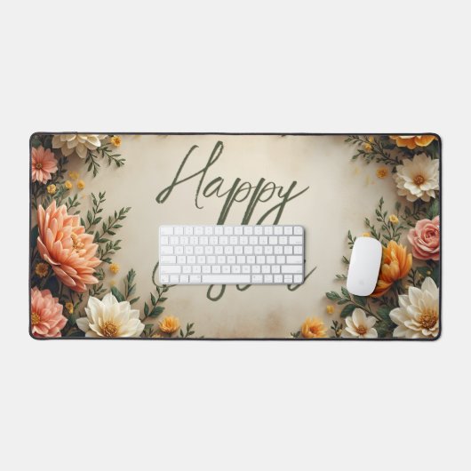 Floral Elegante - Springtime Osterfeiern Schreibtischunterlage (Tastatur & Maus)