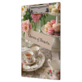 Floral elegante Teacup Königin der Herzen Klemmbrett (Links)