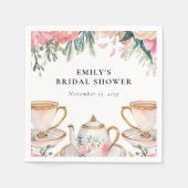 Floral Elegante Tee Party Brautparty Serviette (Vorderseite)