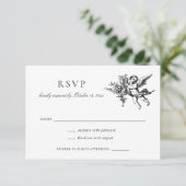Floral Elegante Vintage Barocktoileiszeit RSVP Einladung (Stehend Vorderseite)