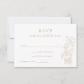 Floral Elegante Vintage Wedding UAWG Einladung (Vorderseite)