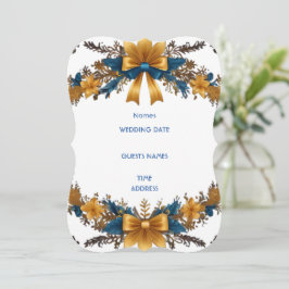 Floral elegantes Hochzeitsdesign Einladung
