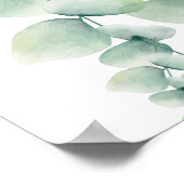 Floral Elegantes islamisches Hochzeitsposter Poster (Ecke)