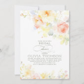 Floral Elegantes Romantisches Sommer-Brautparty Einladung (Vorderseite)