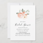 Floral Elegantes Script-Brautparty Einladung (Vorderseite)