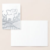 Floral Elephant Art Folienkarte (Anzeige)