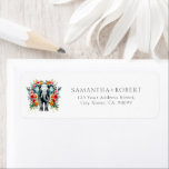 Floral Elephant Bay Blue White<br><div class="desc">In der Hindu-Kultur symbolisieren Elefanten viel Glück und Wohlstand - bunte,  florale Elefanten mit bayerisch-weißer Typografie und individuell anpassbare Hochzeitskeller.</div>