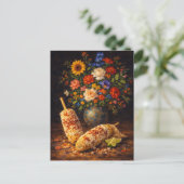 Floral Elote Still Life Art Postcard Postkarte (Stehend Vorderseite)