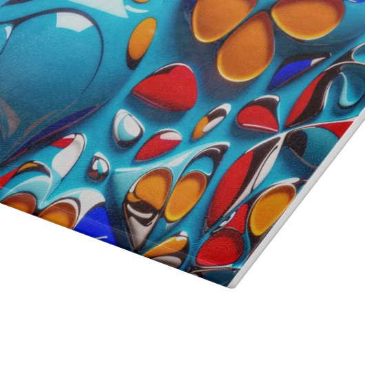 Floral-Emailplatine Schneidebrett (Ecke)