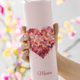 Floral Embrace   Herz   Zollamtliche Valentine Thermosbecher