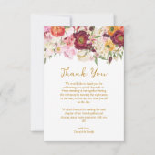 FLORAL Embrace Hochzeit Dankeskarte (Vorderseite)