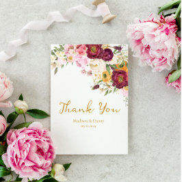 FLORAL Embrace Hochzeit Dankeskarte