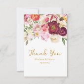 FLORAL Embrace Hochzeit Dankeskarte (Vorderseite)