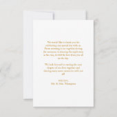 FLORAL Embrace Hochzeit Dankeskarte (Rückseite)