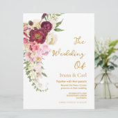 FLORAL Embrace Hochzeit Einladung (Stehend Vorderseite)