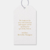 FLORAL Embrace Hochzeit Geschenkanhänger (Rückseite)