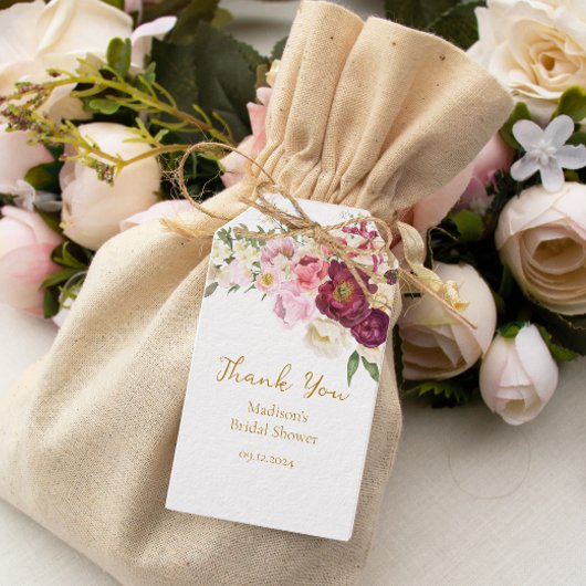 FLORAL Embrace Matrimone Brautparty Geschenkanhänger