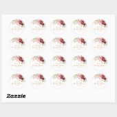 FLORAL Embrace Matrimone Brautparty Label Runder Aufkleber (Blatt)