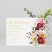 FLORAL Embrace Matrimony Bridal Dusche Einladung (Stehend vorne)