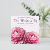 Floral Embrace Wedding Invitation Einladung (Stehend Vorderseite)