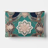 Floral emerald green AI art  Zubehörtasche (Vorderseite)