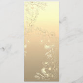 Floral Emerald Green Wedding Menu Menükarte (Rückseite)