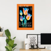 Floral Empowerment Art Print Electric Tulips Poster (Heimbüro)
